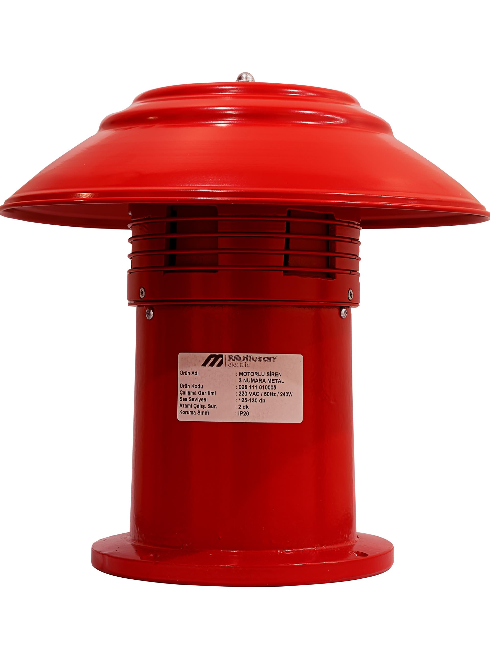 Mutlusan As.3 Motorlu Siren 220V280W (130 Db.)